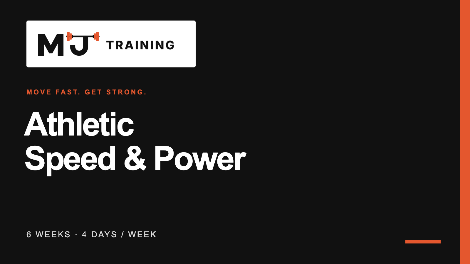 Athletic Speed & Power program cover