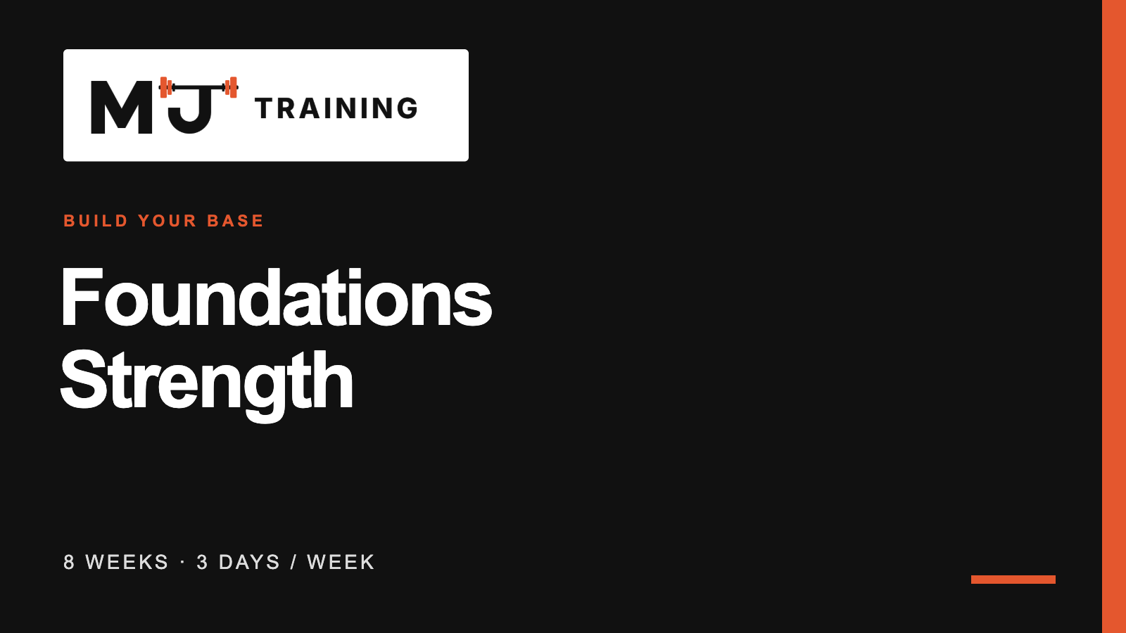 Foundations Strength program cover